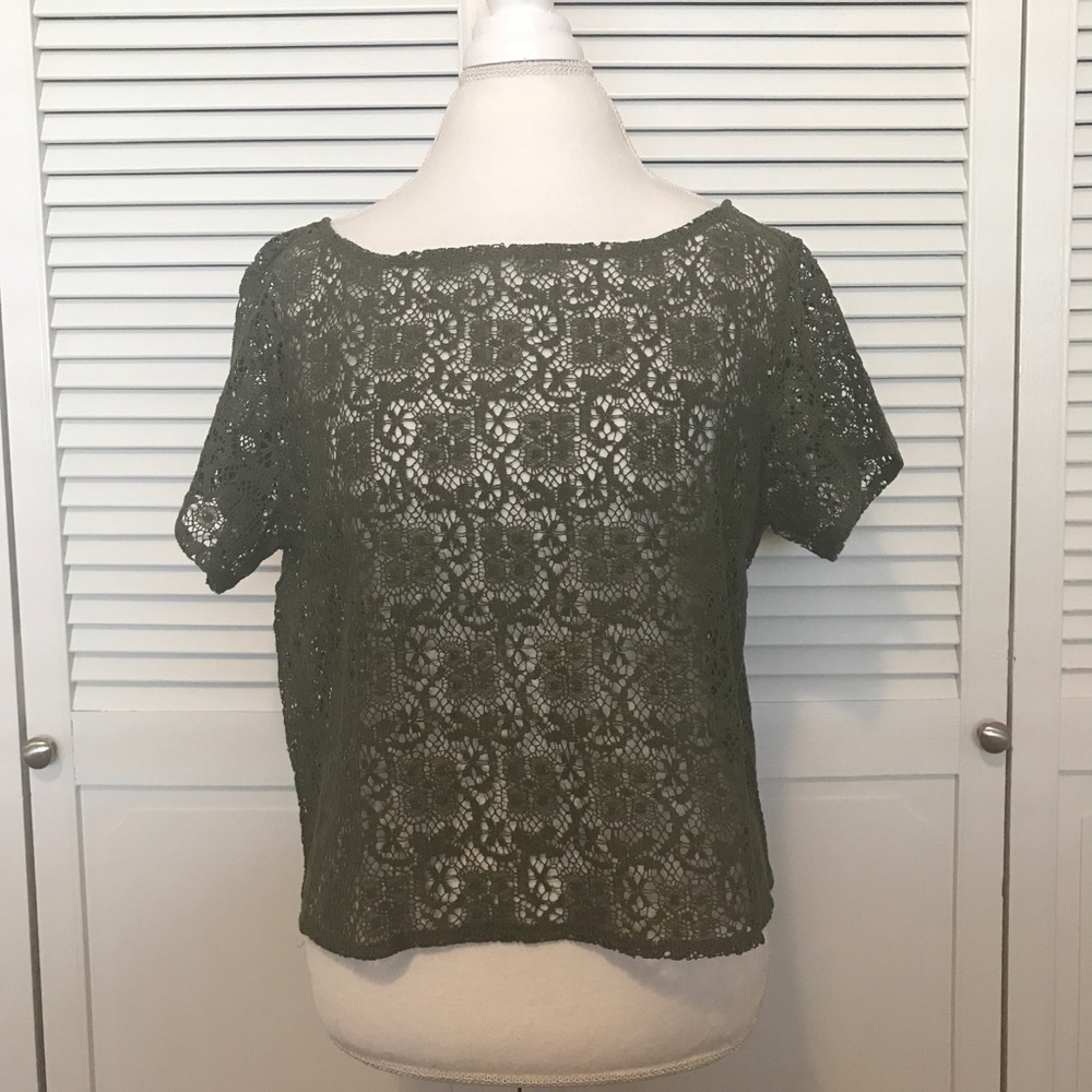 Michael Stars Lace Knit Top